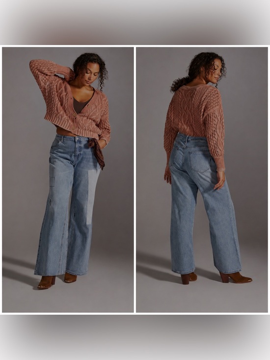 Anthropologie Denim - Anthropologie Pilcro Jeans Womens 29 Laidback Mid Rise Patchwork Flare Boho